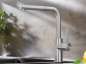 Preview: BLANCO 525126 LANORA-S Küchen Armatur Wasserhahn Edelstahl gebürstet Niederdruck