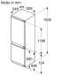 Preview: BOSCH KIN96VFD0 Serie 4, Einbau-Kühl-Gefrier-Kombination mit Gefrierbereich unten, 193.5 x 55.8 cm, Flachscharnier