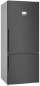 Preview: BOSCH KGN76AXDR Serie 6 Freistehende Kühl-Gefrier-Kombination mit Gefrierbereich unten 186 x 75 cm Edelstahl schwarz