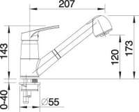 BLANCO 512035 WEGA-S, Messing galvanisch, chrom, Hochdruck