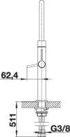 BLANCO 519843 CULINA-S Mini, Messing galvanisch, chrom, Hochdruck