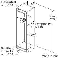 BOSCH KIR81AFE0 Serie | 6, Einbau-Kühlschrank, 177.5 x 56 cm