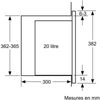 BOSCH BFL520MS0 Mikrowellenherd integrierbar  20 L 800W Schwarz