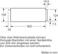 BOSCH BIC510NS0 Serie 6 Wärmeschublade 60 x 14 cm Edelstahl