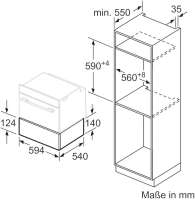 BOSCH BIC510NS0 Serie 6 Wärmeschublade 60 x 14 cm Edelstahl