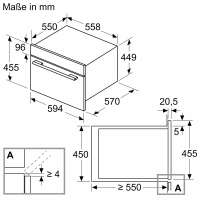 Siemens CM585AGS0 iQ500 Einbau Mikrowelle mit Heißluft 60 x 45 cm Edelstahl