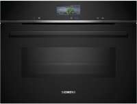 Siemens CM776GKB1 iQ700 Einbau-Kompaktbackofen mit Mikrowellenfunktion 60 x 45 cm Schwarz