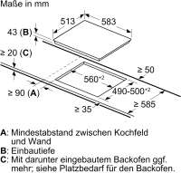 Siemens EA645GN17 iQ300, Elektro-Kochfeld, 60 cm, herdgesteuert, Schwarz, Mit Rahmen aufliegend