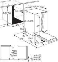 AEG FSE73507P 7000 GLASSCARE / VOLLINTEGRIERTER-GESCHIRRSPÜLER 45 CM, AIRDRY - PERFEKTE TROCKNUNGSERGEBNISSE, MAXIFLEX BESTECKSCHUBLADE, QUICKSELECT DISPLAY