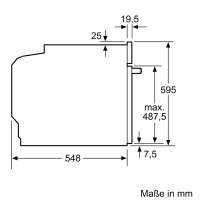 Siemens HB479G5B6 iQ500 Einbau-Backofen Breite 60 cm, Schwarz, Edelstahl