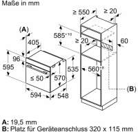 BOSCH HBA171BS1 Serie 2 Einbau-Backofen 60 x 60 cm Edelstahl (Nur noch einmal verfügbar!)