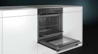 Siemens HE273ABS0 Einbauherd cookControl10 Pyrolyse versenkbare Drehwähler schwarz, Edelstahl