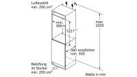 SIEMENS KI42L2FE1 Einbau-Kühlschrank mit Gefrierfach 122.5 x 56 cm Flachscharnier E