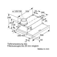 Siemens LI64LB531 EEK: A iQ300 Flachschirmhaube, 60 cm breit, LED, Intensivstufe, silbermetallic
