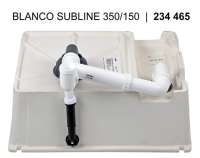 BLANCO 523744 SUBLINE 350_150-U Keramik Jasmin ohne Ablauffernbedienung Hauptbecken links
