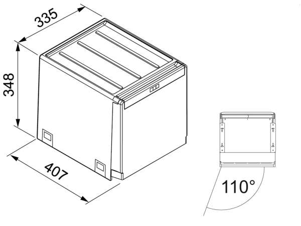 Franke 134.0039.330 Sorter Cube 40 Einbau Abfallsammler