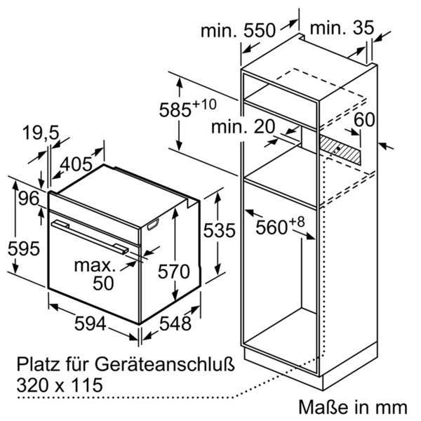 BOSCH HBA578BB0 Ein­bau­back­ofen EEK: A