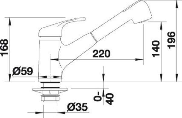 Blanco 510755 ARGON-S (Argus-S), Messing galvanisch, braun, Niederdruck