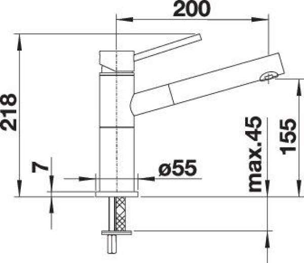 BLANCO 515122 ALTA-S Compact, Messing galvanisch, chrom, Hochdruck