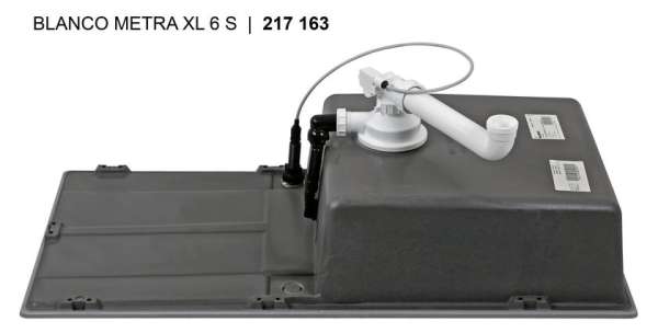 BLANCO 515280 METRA XL 6 S, SILGRANIT, weiß, mit Ablauffernbedienung, reversibel, 600 mm Untermaß