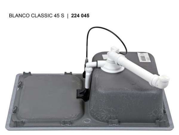 BLANCO 517301 CLASSIC 45 S, SILGRANIT, tartufo, mit Ablauffernbedienung, reversibel, 450 mm Untermaß