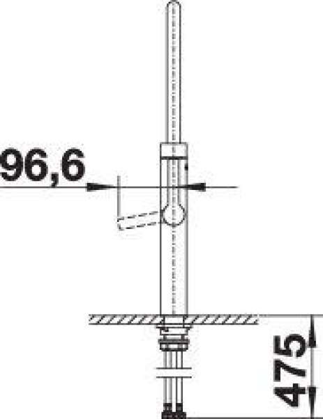 BLANCO 517598 CULINA-S, Messing galvanisch, Edelstahl finish, Hochdruck