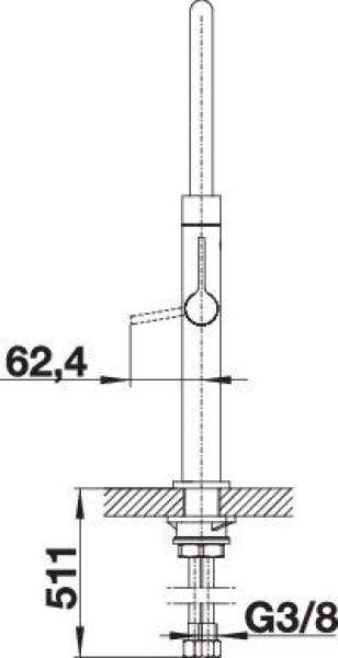 BLANCO 519843 CULINA-S Mini, Messing galvanisch, chrom, Hochdruck