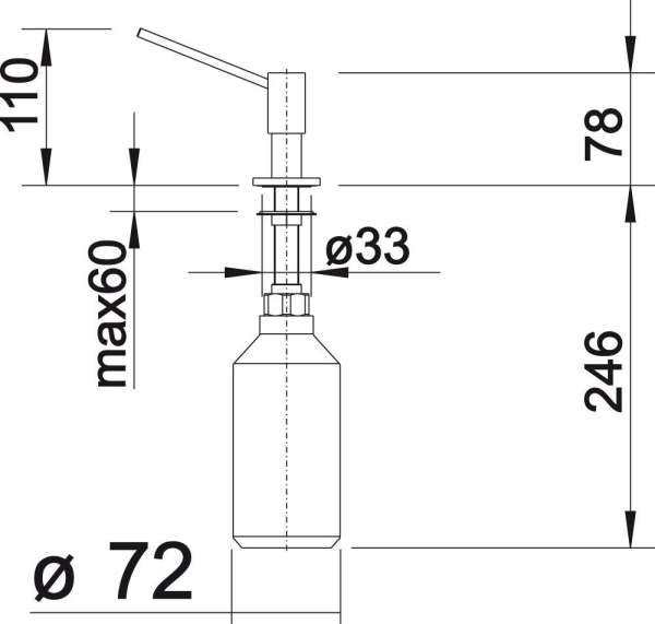 Blanco 517589 Quadris, Seifenspender Spülmittelspender