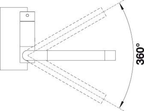 BLANCO 521546 LARESSA-F Hebel links, Messing galvanisch, chrom, Hochdruck