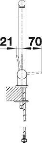 BLANCO 521546 LARESSA-F Hebel links, Messing galvanisch, chrom, Hochdruck