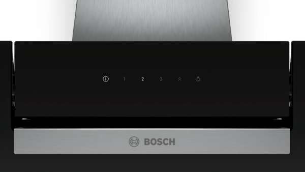 Bosch DWK87EM60 Serie 2 Dunst­ab­zugs­hau­be Schwarz Edel­stahl EEK: B