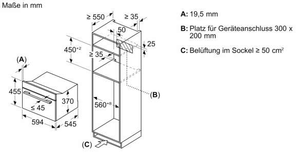 BOSCH CEG732XB1 Serie 8 Einbau-Mikrowelle 60 x 45 cm Schwarz