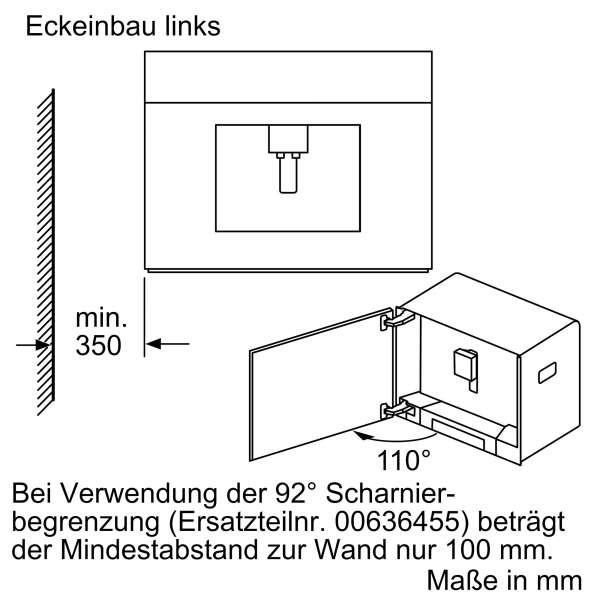 BOSCH CTL836EC6 Serie 8 Einbau-Kaffeevollautomat Schwarz