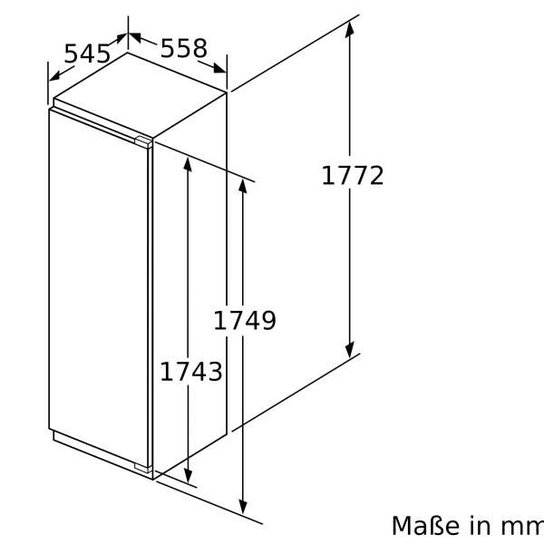 NEFF GI7815NE0  N 90 Einbau-Gefrierschrank 177.2 x 55.8 cm Flachscharnier mit Softeinzug