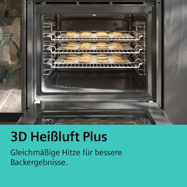 Siemens HB774G2B1 iQ700 Einbau-Backofen 60 x 60 cm Schwarz, Edelstahl