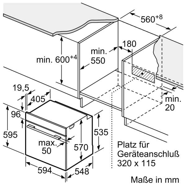 BOSCH HBD271FB87 Einbau-Backofen-Set Einbau-Backofen, Kochfeld mit Dunstabzug (Induktion) (HBA171BB3 + PVS811B16E)