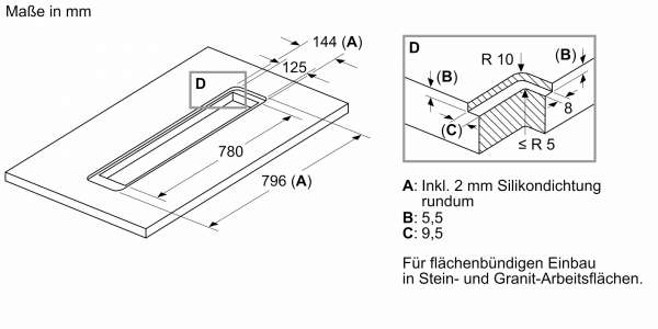 Siemens LD88WMM65 iQ700 Tischlüfter 80 cm flächenbündiger Einbau