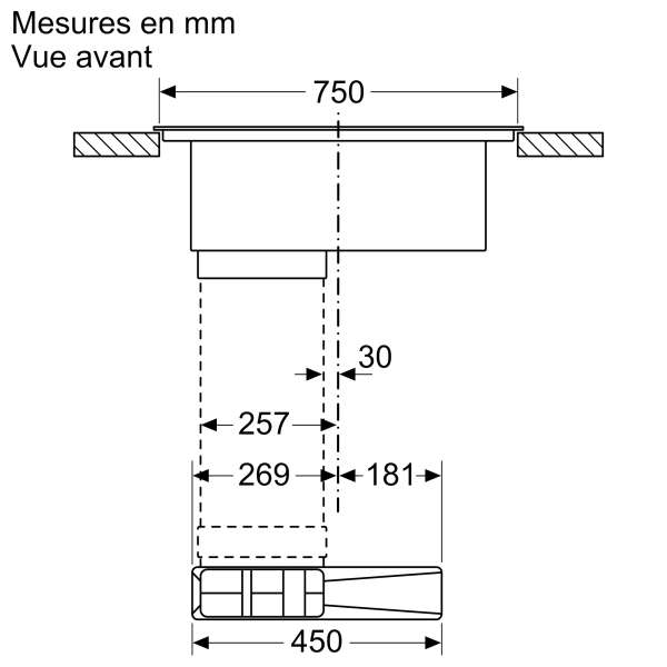 NEFF V58THQ4L0 Induktionskochfeld mit Dunstabzug, 80 cm mit Rahmen