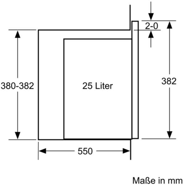 Siemens BE555LMB1F iQ500 - Einbau-Mikrowelle - 59 x 38 cm - Schwarz