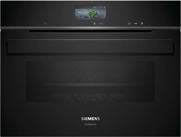 Siemens CS936GCB1 iQ700 Einbau-Kompaktdampfbackofen 60 x 45 cm Schwarz,