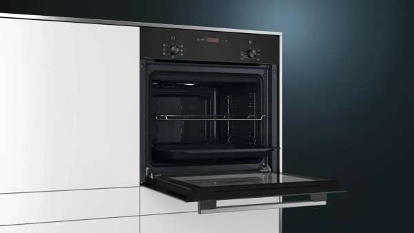 Siemens HB013FBB0 iQ100 Einbau-Backofen 60 x 60 cm Schwarz