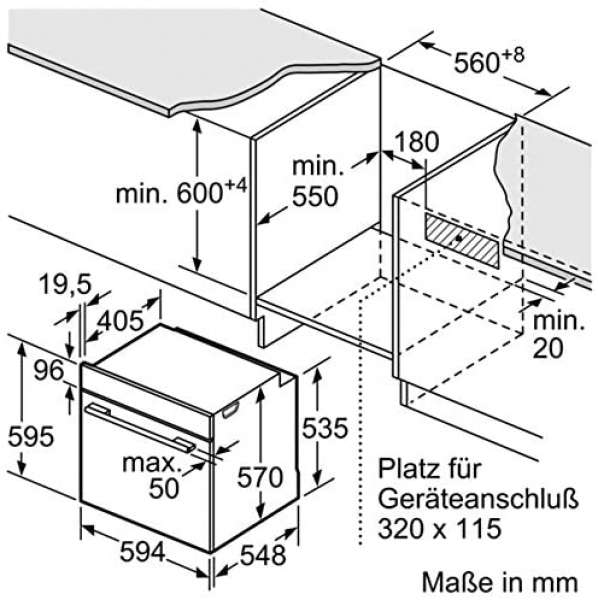 SIEMENS HE273ATS0 Backofen (Elektro/Einbau) / 59,4 cm / Active Clean / Vollglas-Innentür / Edelstahl [Energieklasse A]