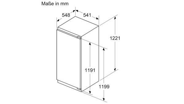 SIEMENS KI42L2FE1 Einbau-Kühlschrank mit Gefrierfach 122.5 x 56 cm Flachscharnier E