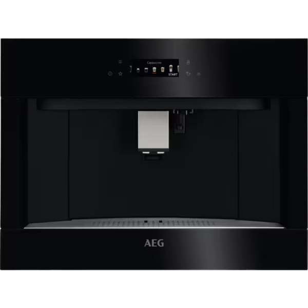 AEG KKB894500B Einbau-Kaffeemaschine mit Latte-Macchiato und Cappuccino-Funktion, Schwarz