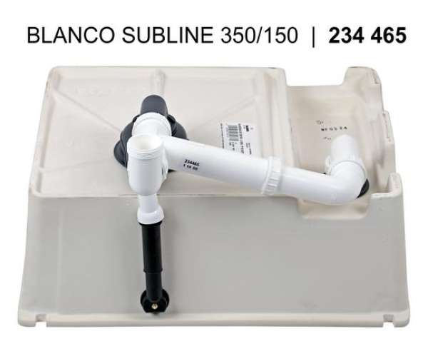 BLANCO 523743 SUBLINE 350_150-U Keramik Weiß matt ohne Ablauffernbedienung Hauptbecken links