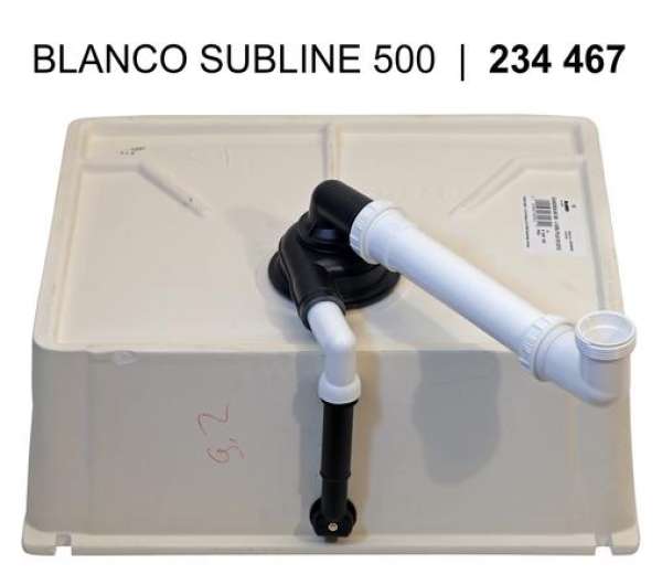 BLANCO 523738 SUBLINE 500-U Keramik Alugrau ohne Ablauffernbedienung