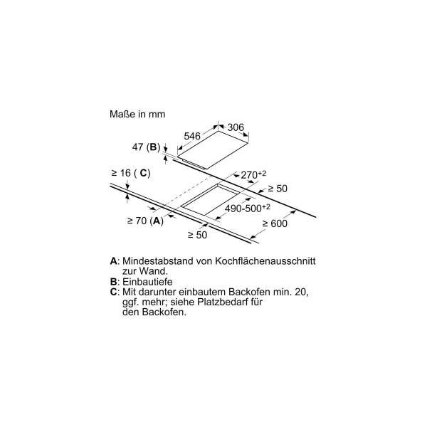 Neff TL13FK1T8 Domino-Kochfeld Glaskeramik 30cm breit  schwarz